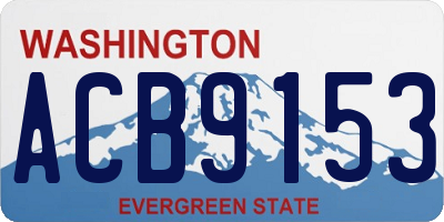 WA license plate ACB9153