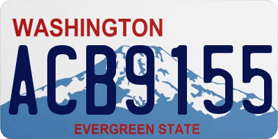 WA license plate ACB9155