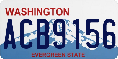 WA license plate ACB9156
