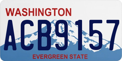 WA license plate ACB9157
