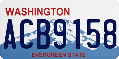 WA license plate ACB9158