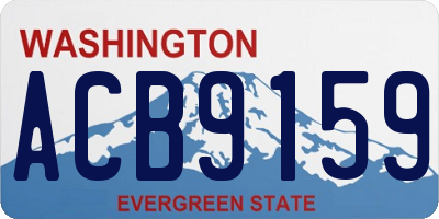 WA license plate ACB9159