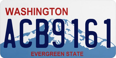 WA license plate ACB9161