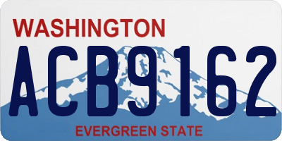 WA license plate ACB9162
