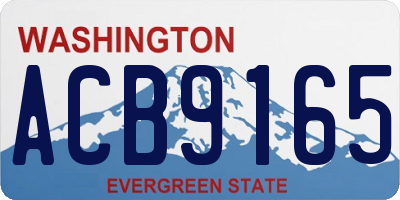 WA license plate ACB9165