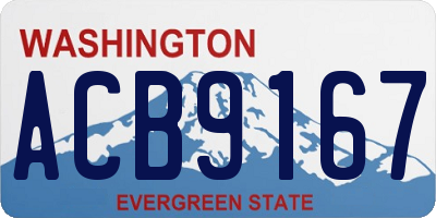 WA license plate ACB9167