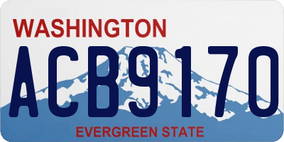 WA license plate ACB9170