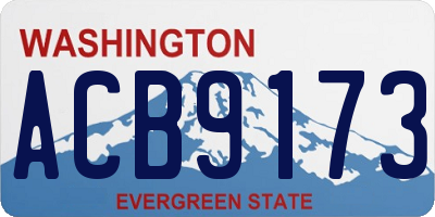 WA license plate ACB9173
