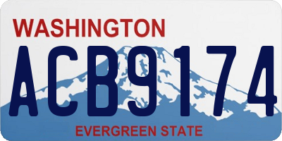 WA license plate ACB9174