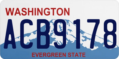 WA license plate ACB9178