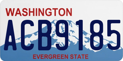 WA license plate ACB9185
