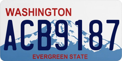 WA license plate ACB9187