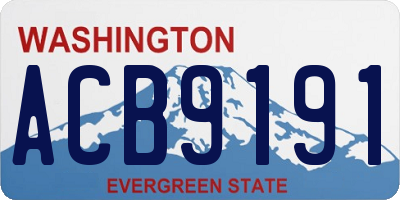 WA license plate ACB9191