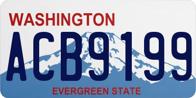 WA license plate ACB9199