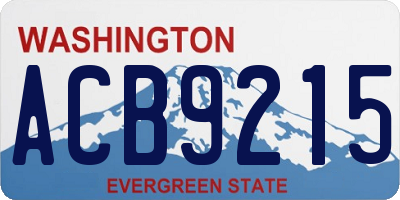WA license plate ACB9215