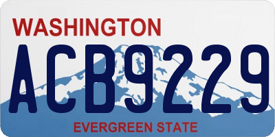 WA license plate ACB9229