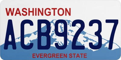 WA license plate ACB9237