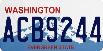 WA license plate ACB9244