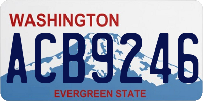 WA license plate ACB9246