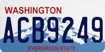 WA license plate ACB9249