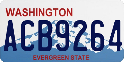 WA license plate ACB9264