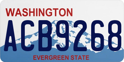 WA license plate ACB9268