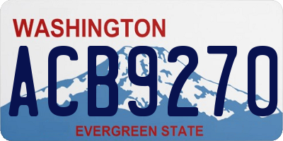 WA license plate ACB9270