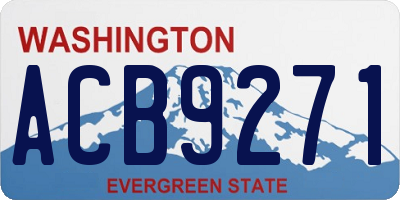 WA license plate ACB9271