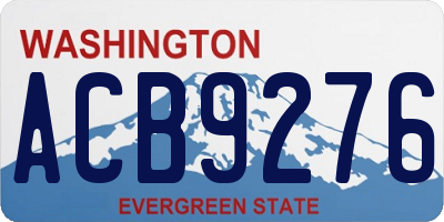 WA license plate ACB9276