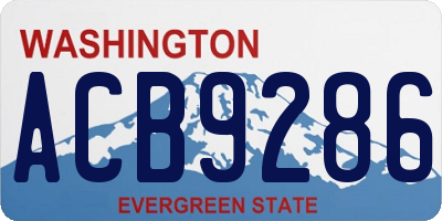 WA license plate ACB9286