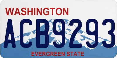 WA license plate ACB9293