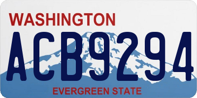 WA license plate ACB9294
