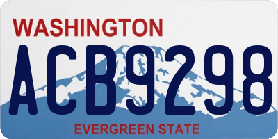 WA license plate ACB9298