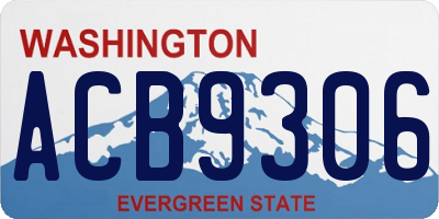 WA license plate ACB9306