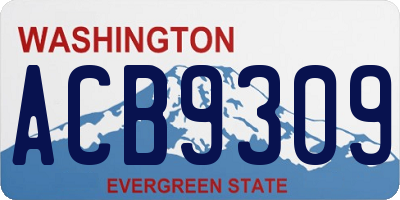 WA license plate ACB9309