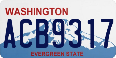 WA license plate ACB9317