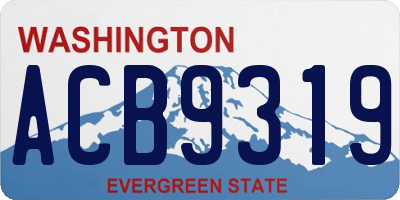 WA license plate ACB9319