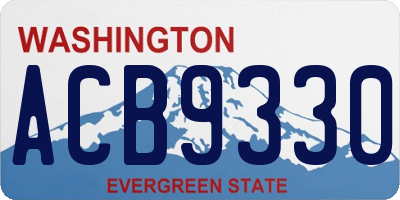 WA license plate ACB9330