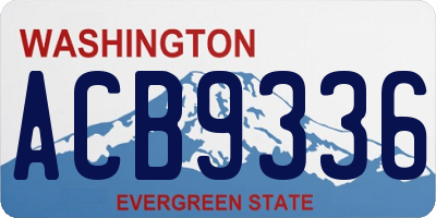 WA license plate ACB9336