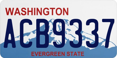 WA license plate ACB9337