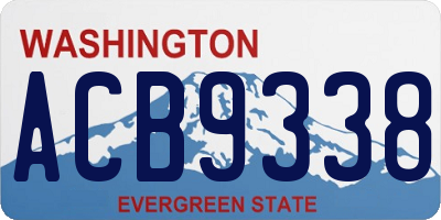 WA license plate ACB9338