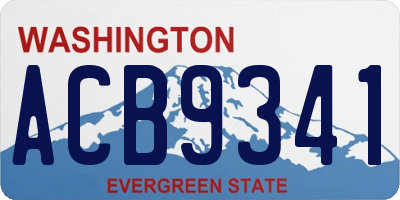 WA license plate ACB9341