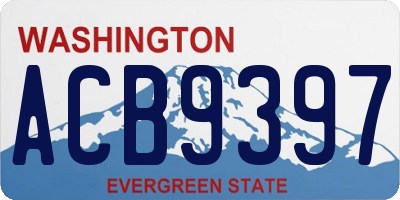 WA license plate ACB9397