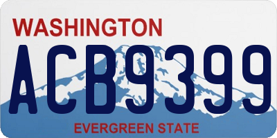 WA license plate ACB9399