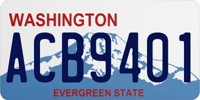 WA license plate ACB9401