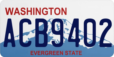 WA license plate ACB9402