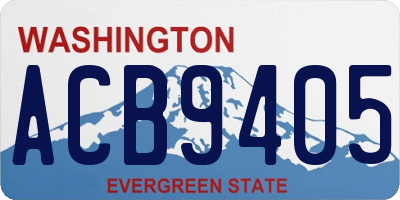 WA license plate ACB9405