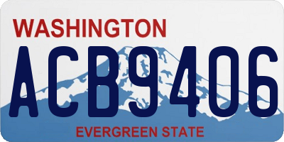 WA license plate ACB9406