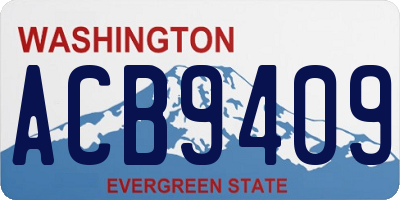WA license plate ACB9409