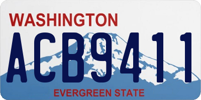 WA license plate ACB9411